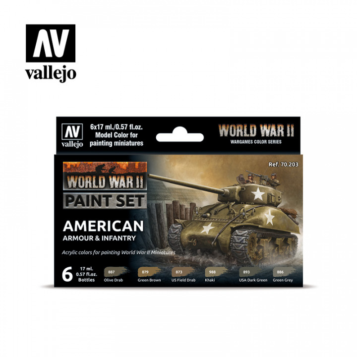 Boxart WWII American Armour & Infantry  Vallejo Model Color