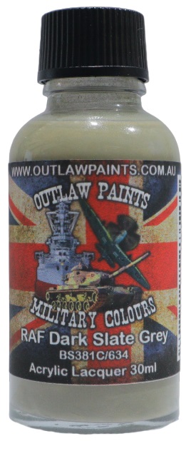 Boxart British Military Colour - RAF Dark Slate Grey BS381C/634 OP154MIL Outlaw Paints