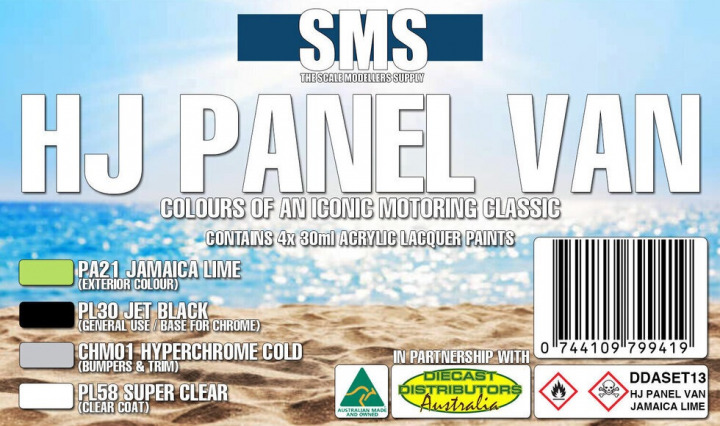 Boxart Holden HJ Panel Van Colour Set #13 - Jamaica Lime  SMS