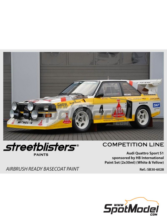 Boxart Audi Quattro Sport S1 - White - Yellow  StreetBlisters Paints