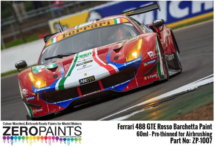 Boxart Ferrari 488 GTE (AF Corse) Rosso Barchetta  Zero Paints