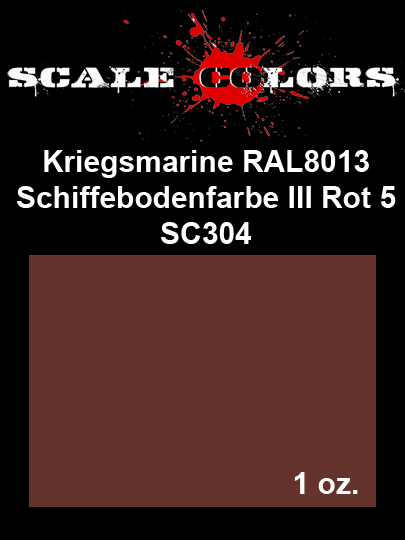 Boxart RAL 8013 Kriegsmarine Hull Red SC304 Scale Colors