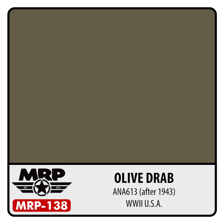 Boxart WWII US - Olive Drab ANA613 (after 1943)  MR.Paint