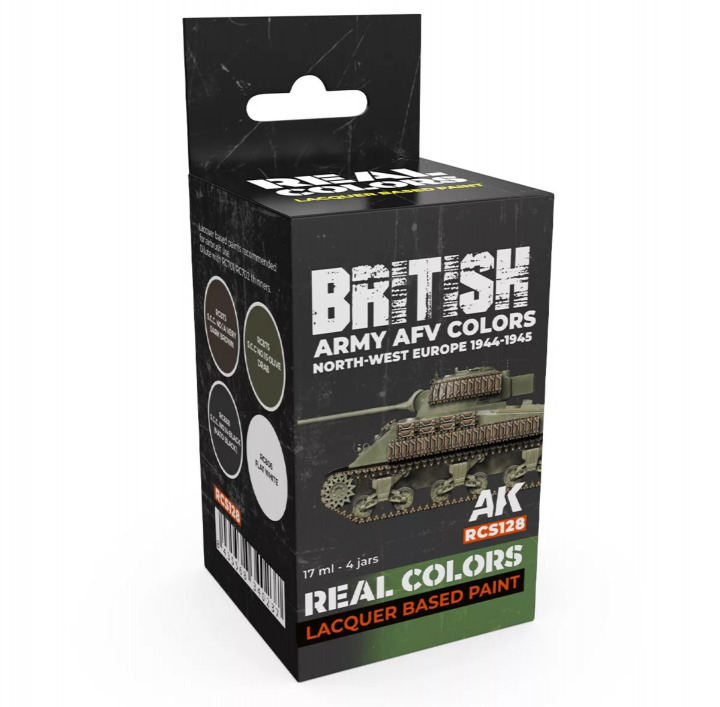 Boxart British Army AFV Colours.  North-West Europe 1944-1945 RCS128 AK Real Colors