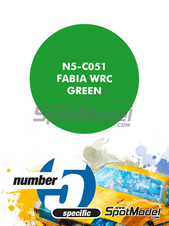 Boxart Fabia WRC Green  Number Five